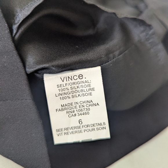 Vince Silk Black Sleeveless Shift Dress - Picture 7 of 9
